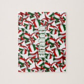 kinder rood groen volleybal team kleuren legpuzzel (Verticaal)