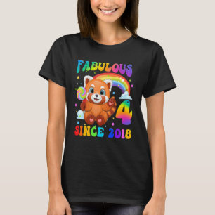 Kinder Rood Panda 4 jaar oud meisje 4 jaar geleden T-shirt
