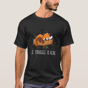 Kinder Rood Panda de strijd is echt Rood 1 T-shirt