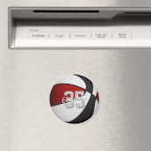 kinder rood zwart basketbal team kleuren magneet (Insitu (Vaatwasser))