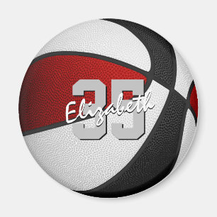 kinder rood zwart basketbal team kleuren magneet