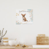 Kinder Room Scripts houden van je Chihuahua Dog Poster (Keuken)