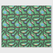 Kinder routekaart - Rode en blauwe auto's Cadeaupapier (Vlak)