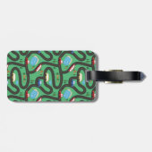 Kinder routekaart - Rood & blauw - Aangepaste naam Bagagelabel (Achterkant horizontaal)