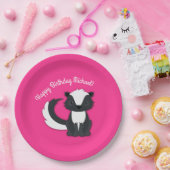 Kinder roze Borden van kunk Birthday Party Papieren Bordje (Feest)