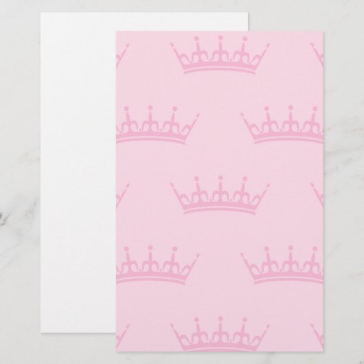 Kinder roze Briefpapier (Voorkant / Achterkant)