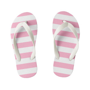 Kinder roze en witte gestreepte Teenslippers