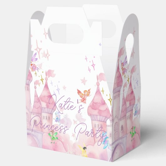 Kinder roze fee prinses party cadeau bedankdoosjes (Geopend)