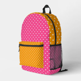 Kinder Roze Gele Polka Dots Bedrukte Rugzak