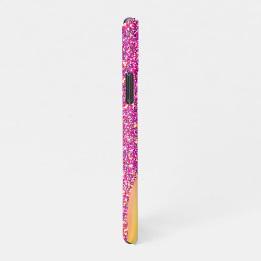 Kinder roze glitter Unicorn - Aangepast iPhone Hoesje (Rechterkant)