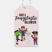 Kinder 'Roze Halloween Kostuumfeest Essentials Cadeaulabel (Achterkant)