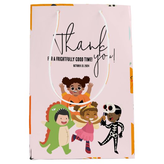 Kinder 'Roze Halloween Kostuumfeest Essentials Med Medium Cadeauzakje (Voorkant)