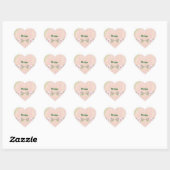 Kinder Roze Hart Naam Stickers (Vel)