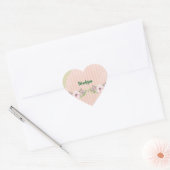 Kinder Roze Hart Naam Stickers (Envelop)