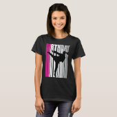 Kinder Roze Karate Verjaardag Keep Training Train T-shirt (Voorkant volledig)