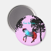 Kinder Roze Paard Magneet (Voorkant / Achterkant)