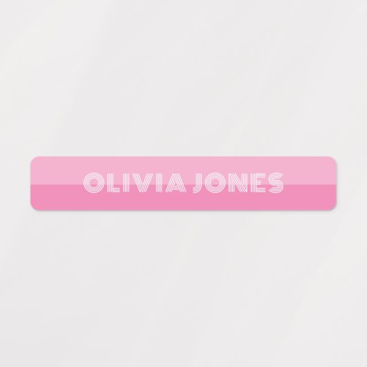 Kinder Roze Paarse Gepersonaliseerd Terug naar Sch Labels (Design 1)