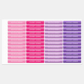 Kinder Roze Paarse Gepersonaliseerd Terug naar Sch Labels