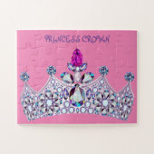 Kinder Roze Princess Royal Monarchy Crown Legpuzzel (Horizontaal)