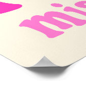 Kinder roze retro kerstmis Mistletoe Art Afdrukken Poster (Hoek)