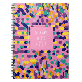 Kinder roze roze kunstschildpad terug naar school notitieboek