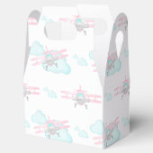 Kinder Roze Vliegtuig Vliegende Luchtvaart Verjaar Bedankdoosjes (Geopend)