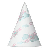 Kinder Roze Vliegtuig Vliegende Luchtvaart Verjaar Feesthoedjes (Links)