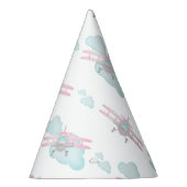 Kinder Roze Vliegtuig Vliegende Luchtvaart Verjaar Feesthoedjes (Rechts)