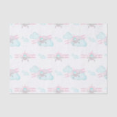 Kinder Roze Vliegtuig Vliegende Luchtvaart Verjaar Tissuepapier (Voorkant)