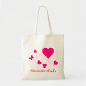 Kinder roze vlinder Harten Library Bag Tote Bag (Voorkant)