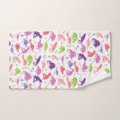 Kinder roze Waterverf Dinosaur Pattern Girls Bad Handdoek (Handdoek)