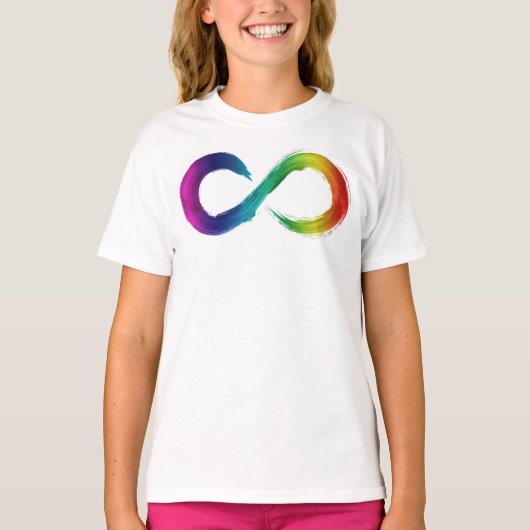 Kinder Ruffle Neurodiversity Rainbow Shirt (Voorkant)