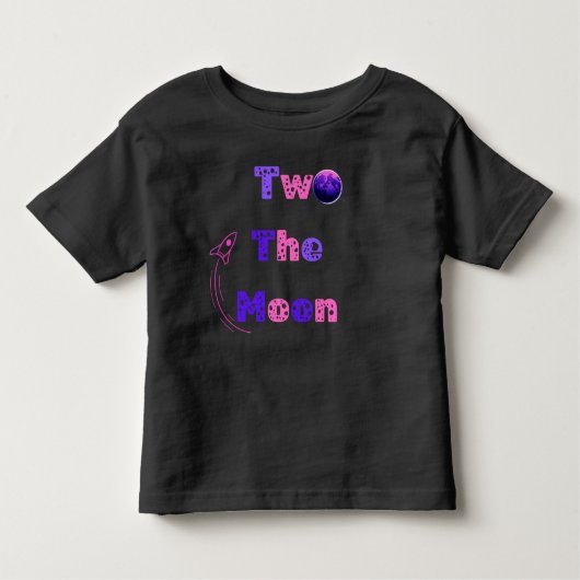 Kinder Ruimte Theme T-shirt - "Two the Moon" T-shi (Voorkant)