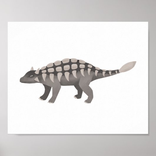 Kinder ruimte voor Ankylosaurus Dinosaur Poster (Voorkant)