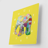 Kinder ruimte voor speelgoed olifanten vierkante klok (Hoek)