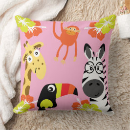 Kinder Safari Nursery Art Slaapkamer Decor Kussen