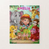 kinder Safari Wilderness Creatures Voornaam Legpuzzel (Verticaal)