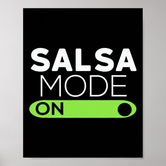 Kinder Salsa Mode op Shirt - Funny Dancing Shirt 6 Poster (Voorkant)