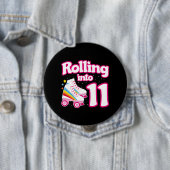 Kinder Schaats Partij - 11e verjaardag - Schatsen  Ronde Button 4,0 Cm (In situ)