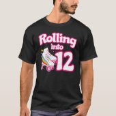 Kinder Schaats Partij - 12e verjaardag - Rollschaa T-shirt (Voorkant)
