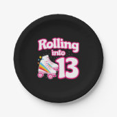 Kinder Schaats Partij - 13e verjaardag - Schatsen  Papieren Bordje (Voorkant)