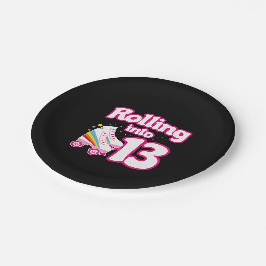 Kinder Schaats Partij - 13e verjaardag - Schatsen Papieren Bordje (Gekanteld)