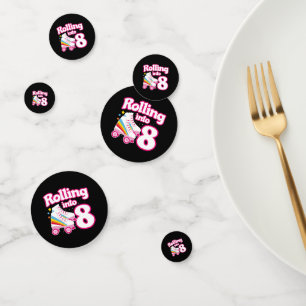 Kinder Schaats Partij - 8e verjaardag - Rollschaat Confetti