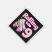 Kinder Schaats Partij - 9e verjaardag - Rollschaat Servet (Hoek)