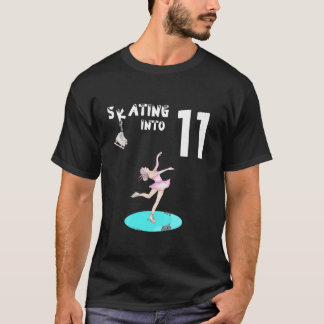 Kinder Schaatsen Into 11years oude verjaardag kind T-shirt