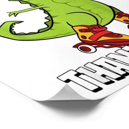 Kinder Schaatsen Thanksgiving Dag Cool Roller Scha Poster (Hoek)