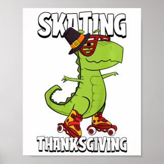 Kinder Schaatsen Thanksgiving Dag Cool Roller Scha Poster