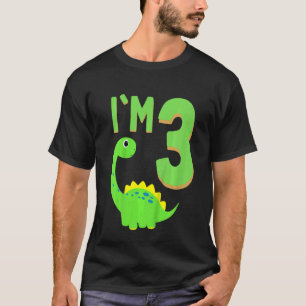 Kinder schattig 3 jarig voor een jongetje met dino t-shirt