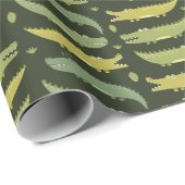 Kinder schattige alligators krokodillen praten sam cadeaupapier (Rol Hoek)