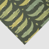 Kinder schattige alligators krokodillen praten sam tissuepapier (Detail)